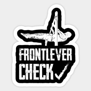 Front Lever Check - Street Workout Sticker